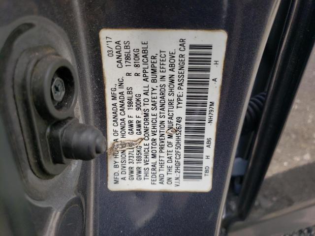 2017 HONDA CIVIC LX - 2HGFC2F50HH526749