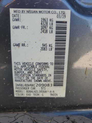 2019 NISSAN ALTIMA SV - 1N4BL4DV4KC209083