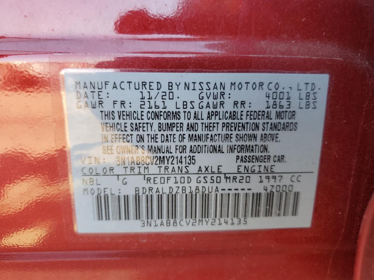 Lot #2930491490 2021 NISSAN SENTRA SV