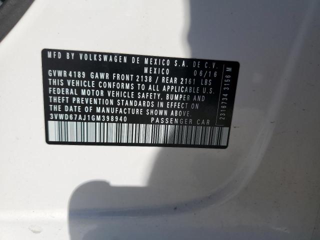 2016 VOLKSWAGEN JETTA SE - 3VWD67AJ1GM398940