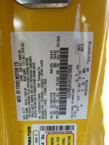 2017 FORD MUSTANG - 1FATP8UH5H5278808