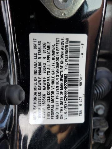 2017 HONDA CIVIC - 19XFC2F55HE228563
