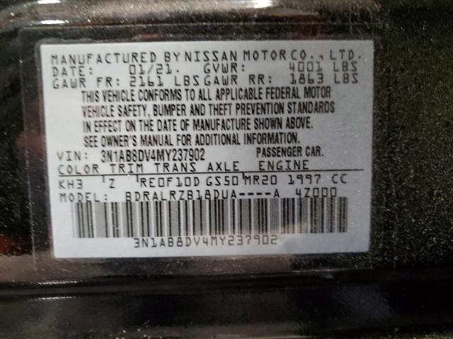 VIN 3N1AB8DV4MY237902 2021 NISSAN SENTRA no.12