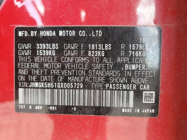 2016 HONDA FIT LX - JHMGK5H51GX005729