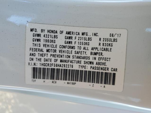 2017 HONDA ACCORD SPO - 1HGCR2F56HA292276