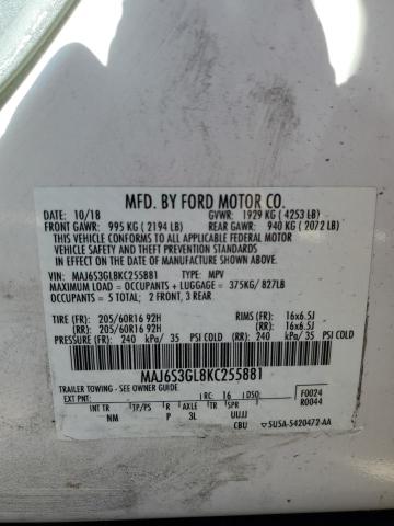 VIN MAJ6S3GL8KC255881 2019 Ford Ecosport, SE no.14