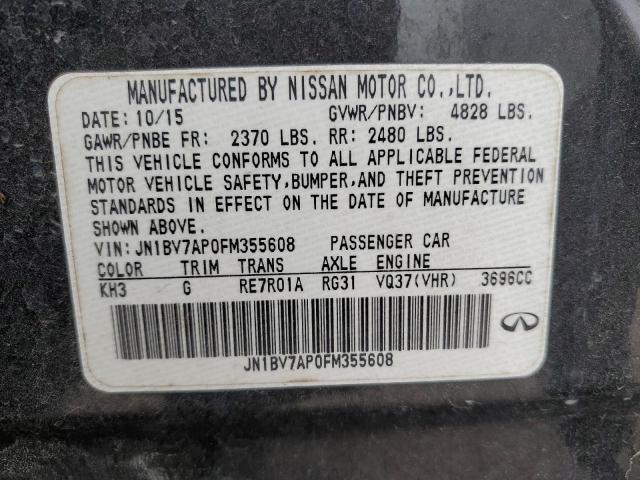 2015 INFINITI Q50 BASE - JN1BV7AP0FM355608
