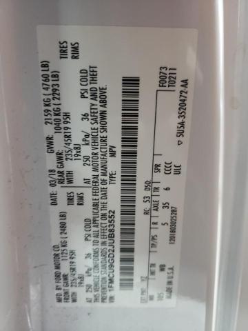 2018 FORD ESCAPE SE - 1FMCU9GD2JUB83552