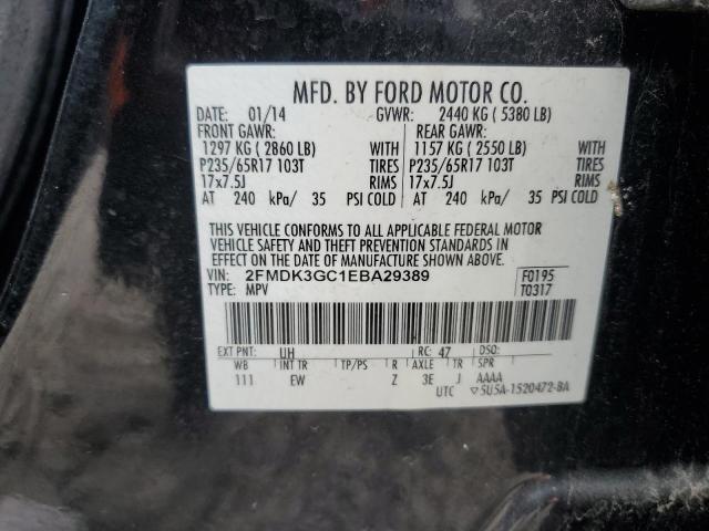 VIN 2FMDK3GC1EBA29389 2014 Ford Edge, SE no.13