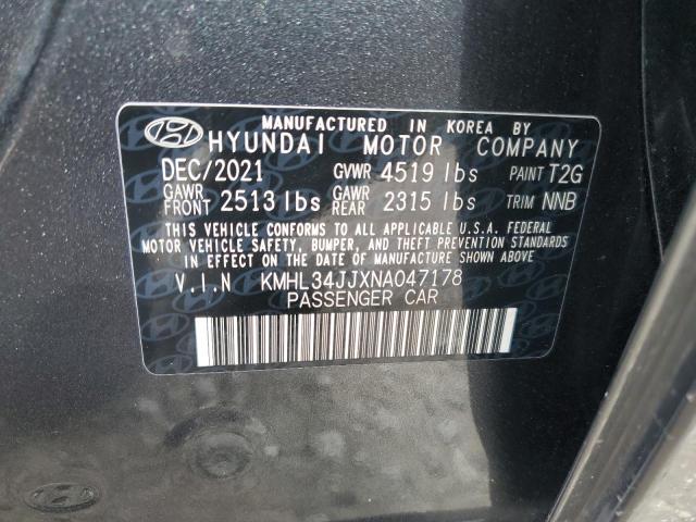 2022 HYUNDAI SONATA HYB KMHL34JJXNA047178