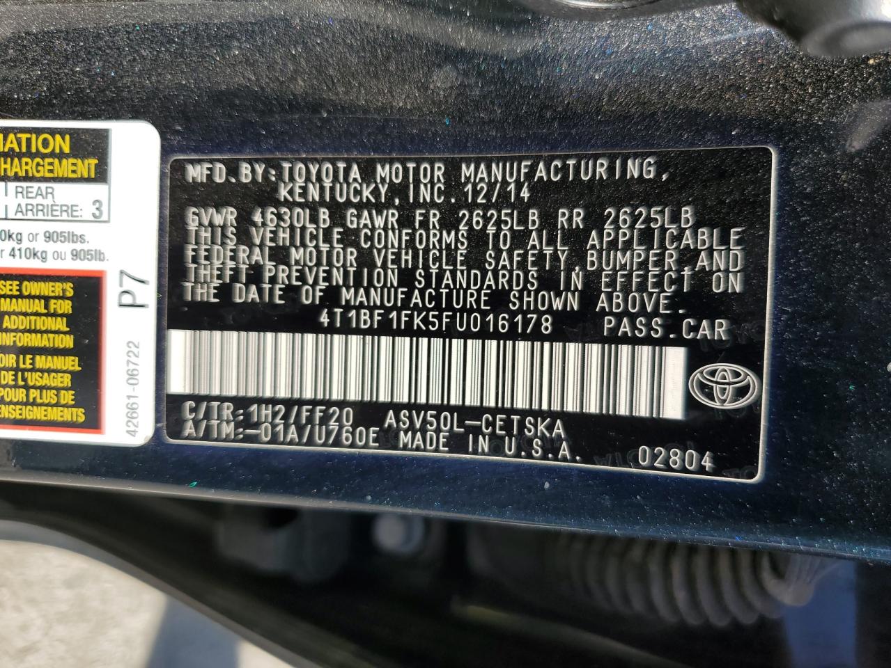 Lot #3026984805 2015 TOYOTA CAMRY LE