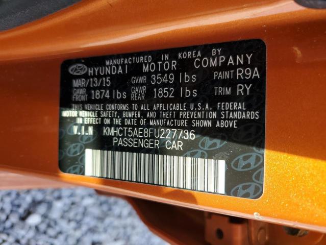 2015 HYUNDAI ACCENT GS KMHCT5AE8FU227736