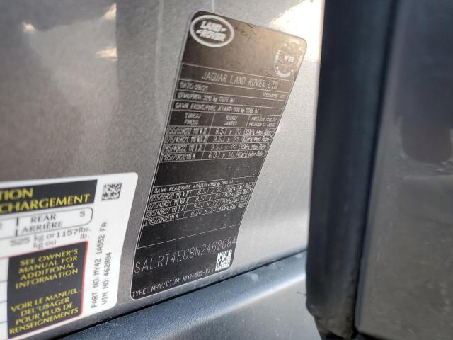 2022 LAND ROVER DISCOVERY SALRT4EU8N2462084