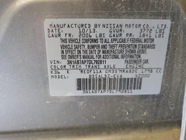 VIN 3N1AB7AP7DL792811 2013 NISSAN SENTRA no.13