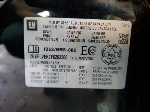 VIN 2GKFLVEK7F6283266 2015 GMC Terrain, Sle no.13