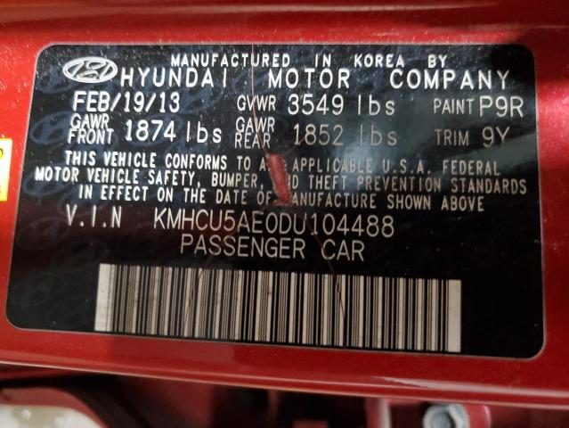 VIN KMHCU5AE0DU104488 2013 Hyundai Accent, Gls no.12