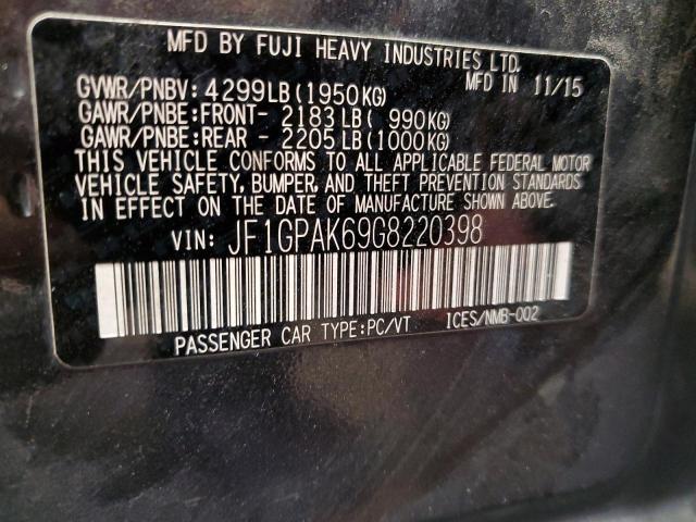 2016 SUBARU IMPREZA LI - JF1GPAK69G8220398