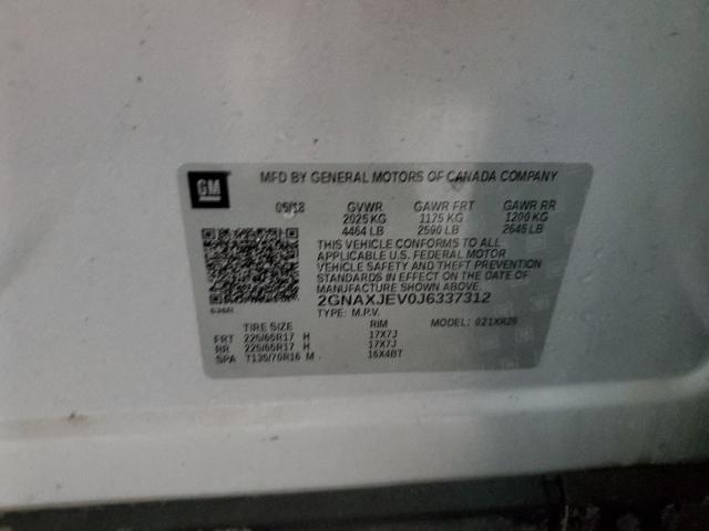 2018 CHEVROLET EQUINOX LT - 2GNAXJEV0J6337312
