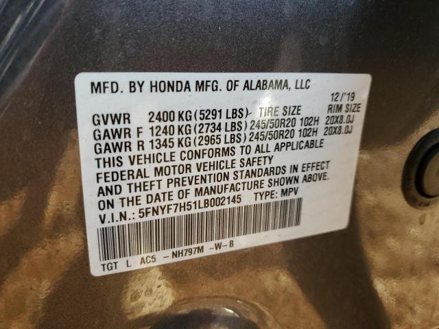 2020 HONDA PASSPORT E - 5FNYF7H51LB002145