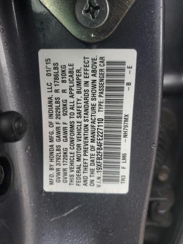 2015 HONDA CIVIC EX - 19XFB2F84FE227110