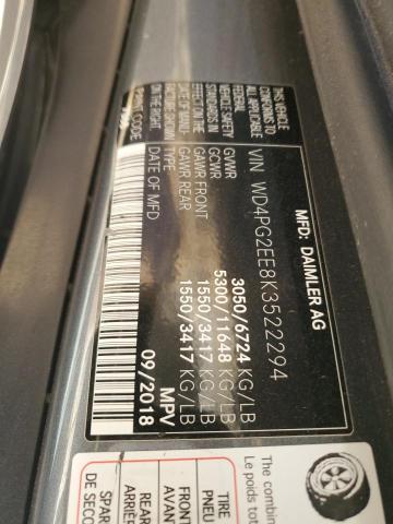 2019 MERCEDES-BENZ METRIS - WD4PG2EE8K3522294