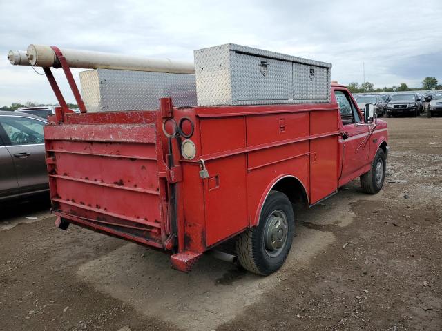 FORD F350 1995 red chassis gas 2FDHF37H6SCA25040 photo #4