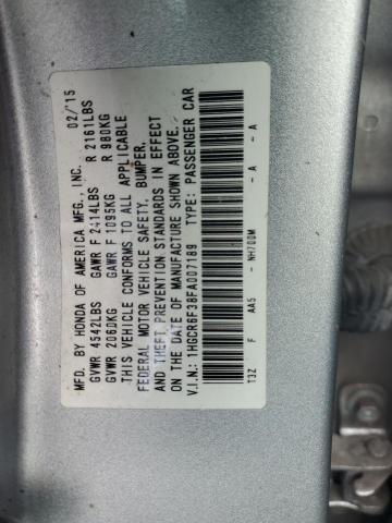 VIN 1HGCR6F38FA007189 2015 Honda Accord, Hybrid no.13