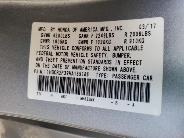 2017 HONDA ACCORD LX - 1HGCR2F39HA185186