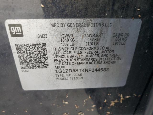 2022 CHEVROLET MALIBU LT - 1G1ZD5ST4NF144583