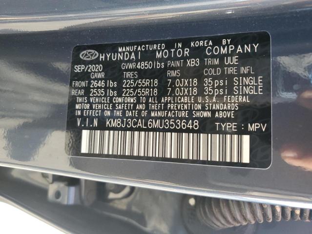 VIN KM8J3CAL6MU353648 2021 HYUNDAI TUCSON no.13