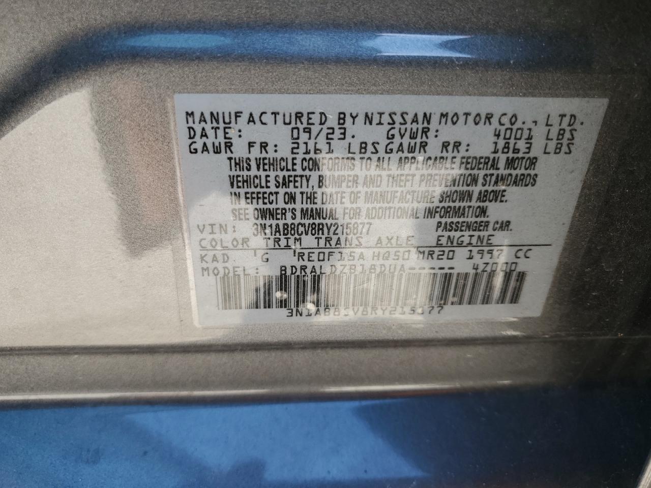 Lot #2991596988 2024 NISSAN SENTRA SV