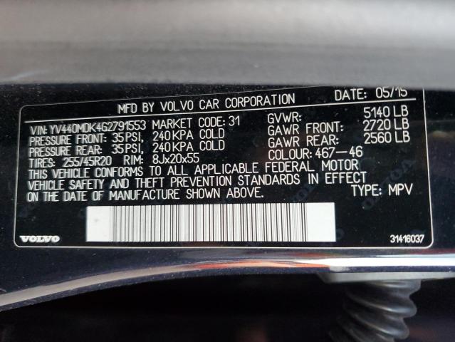 2016 VOLVO XC60 T5 PR - YV440MDK4G2791553