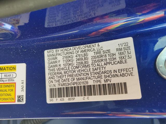 2023 HONDA CR-V EXL - 7FARS3H74PE001639