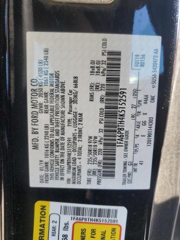 VIN 1FA6P8TH4K5152591 2019 Ford Mustang no.12