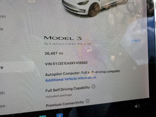 VIN 5YJ3E1EA6KF416662 2019 TESLA MODEL 3 no.9