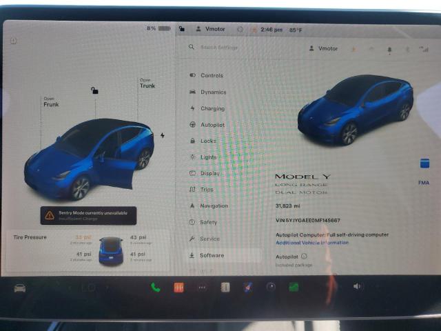 VIN 5YJYGAEE0MF145667 2021 Tesla MODEL Y no.9