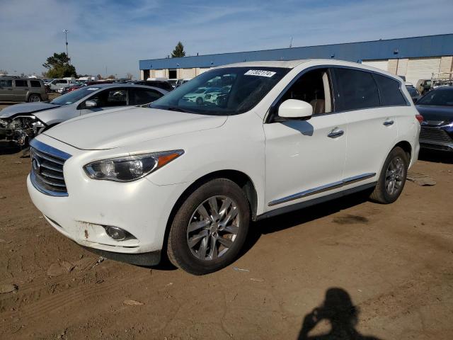 INFINITI JX35 2013 white  gas 5N1AL0MM2DC304486 photo #1