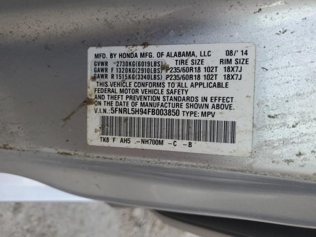2015 HONDA ODYSSEY TO - 5FNRL5H94FB003850