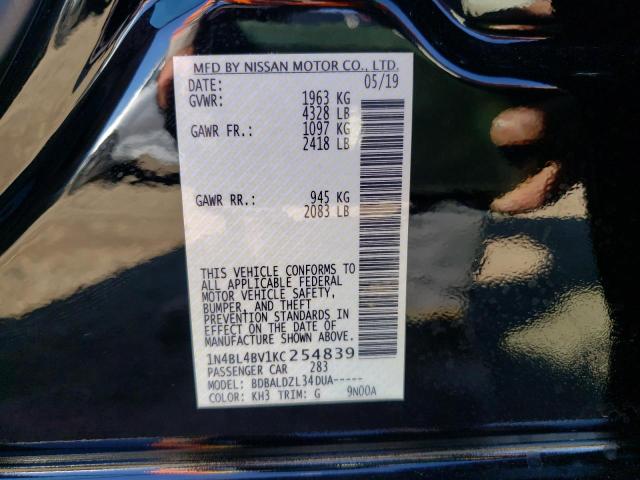 VIN 1N4BL4BV1KC254839 2019 Nissan Altima, S no.12