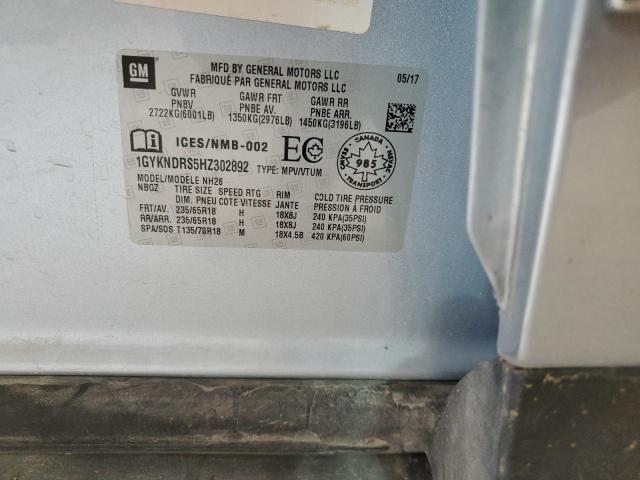 2017 CADILLAC XT5 LUXURY - 1GYKNDRS5HZ302892