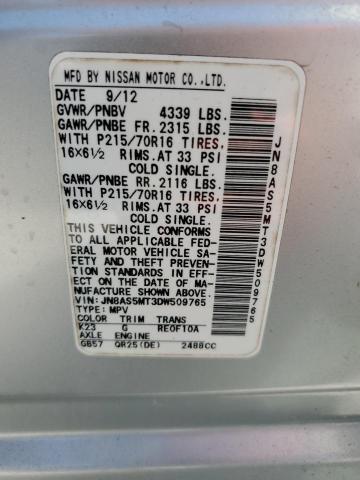 VIN JN8AS5MT3DW509765 2013 Nissan Rogue, S no.14