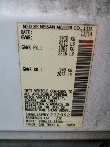 2015 NISSAN ALTIMA 2.5 - 1N4AL3AP9FC212952
