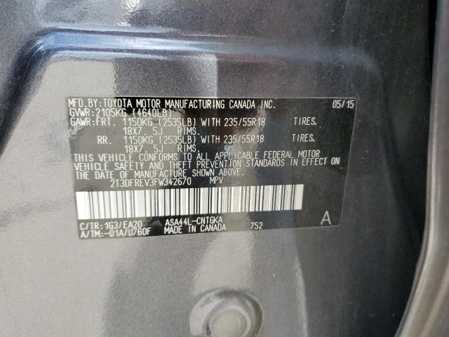 2015 TOYOTA RAV4 LIMIT - 2T3DFREV3FW342670