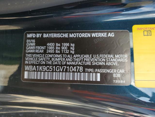 VIN WBA1K9C51GV710478 2016 BMW 2 Series, 228 I Sulev no.13