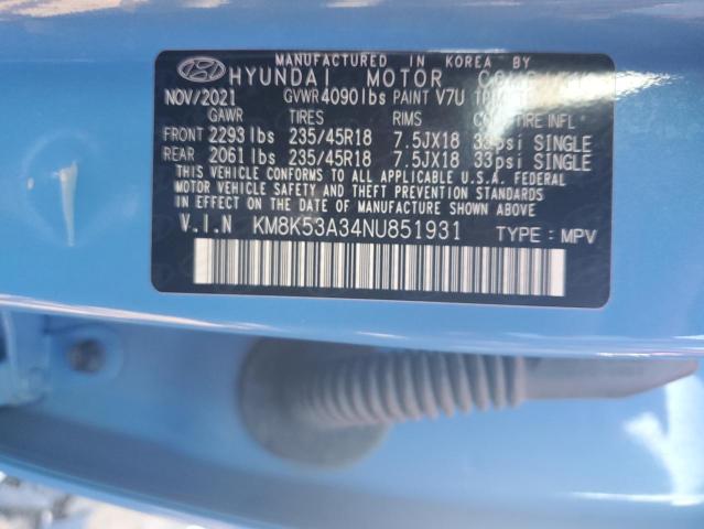 2022 HYUNDAI KONA LIMIT - KM8K53A34NU851931