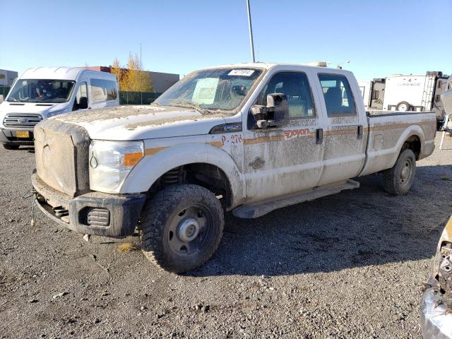 FORD F250 SUPER 2011 white crew pic diesel 1FT7W2BT0BEB15624 photo #1