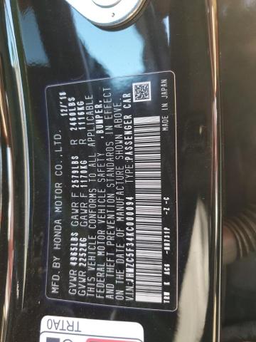 2019 HONDA CLARITY TO - JHMZC5F34KC000094