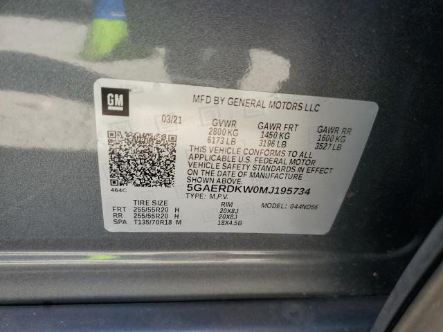 2021 BUICK ENCLAVE AV - 5GAERDKW0MJ195734