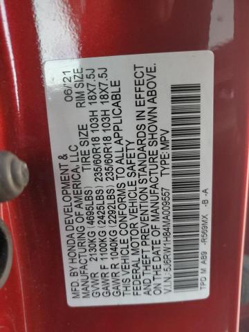 2021 HONDA CR-V EXL - 5J6RW1H84MA009557