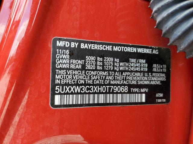 2017 BMW X4 XDRIVE2 - 5UXXW3C3XH0T79068